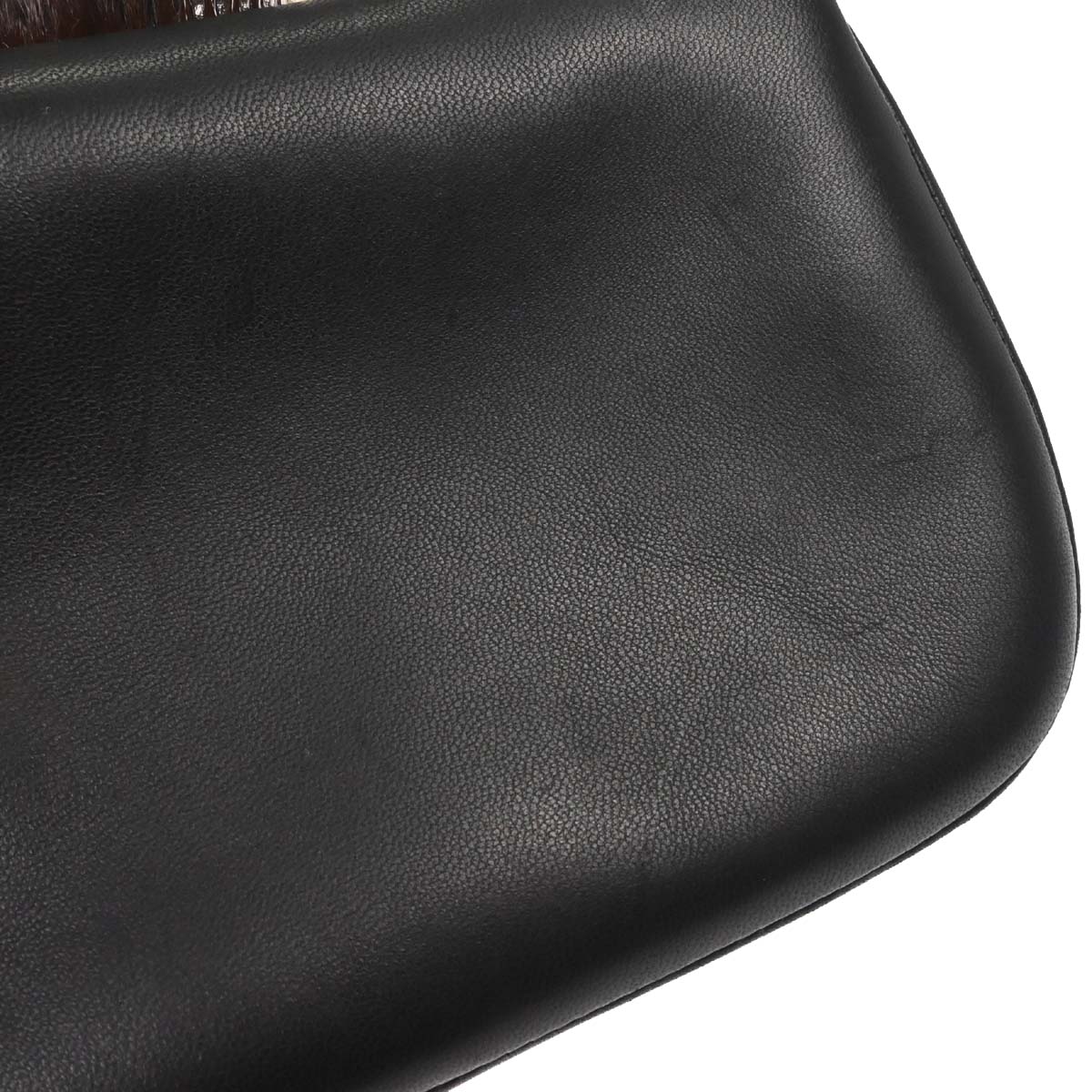 Christian Dior Black Brown Fur Malice Handbag