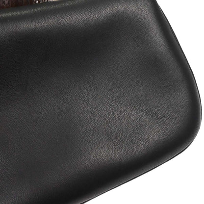 Christian Dior Black Brown Fur Malice Handbag