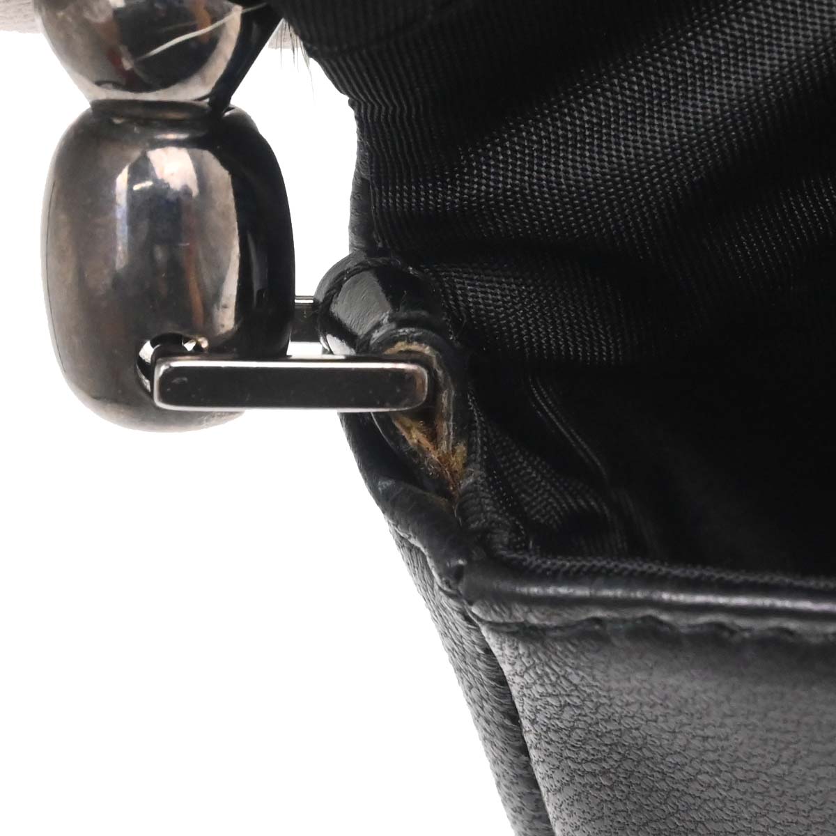Christian Dior Black Brown Fur Malice Handbag