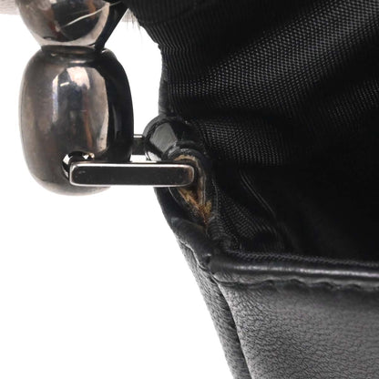 Christian Dior Black Brown Fur Malice Handbag