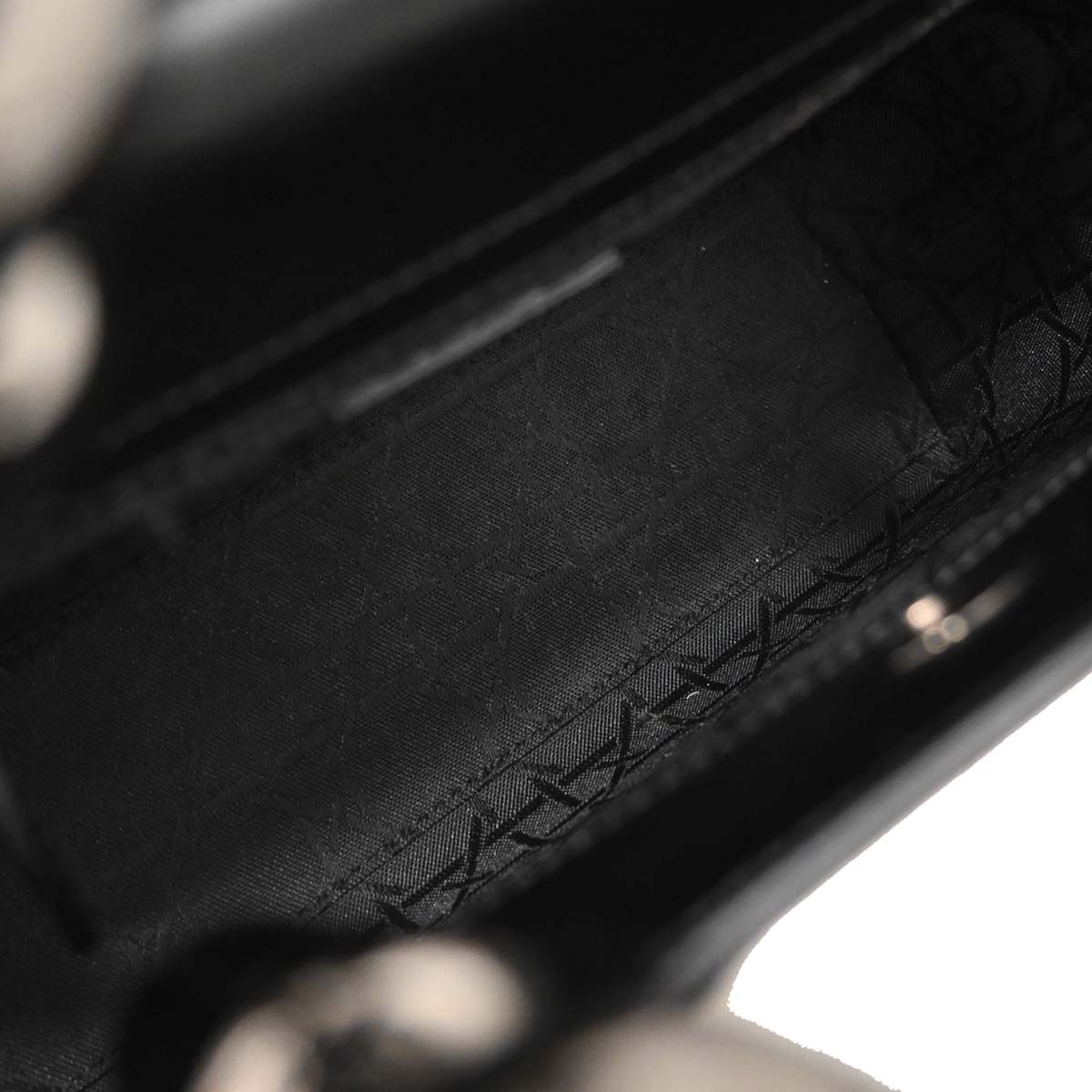 Christian Dior Black Leather Malice Tote Handbag