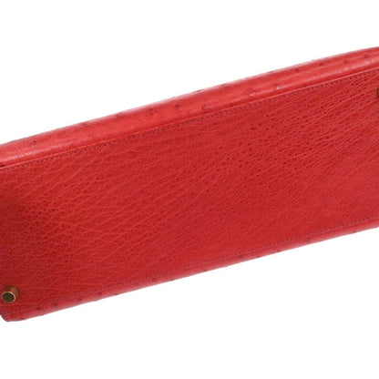 Hermes * Rouge Vif Ostrich Kelly 28 Sellier 2way Shoulder Handbag