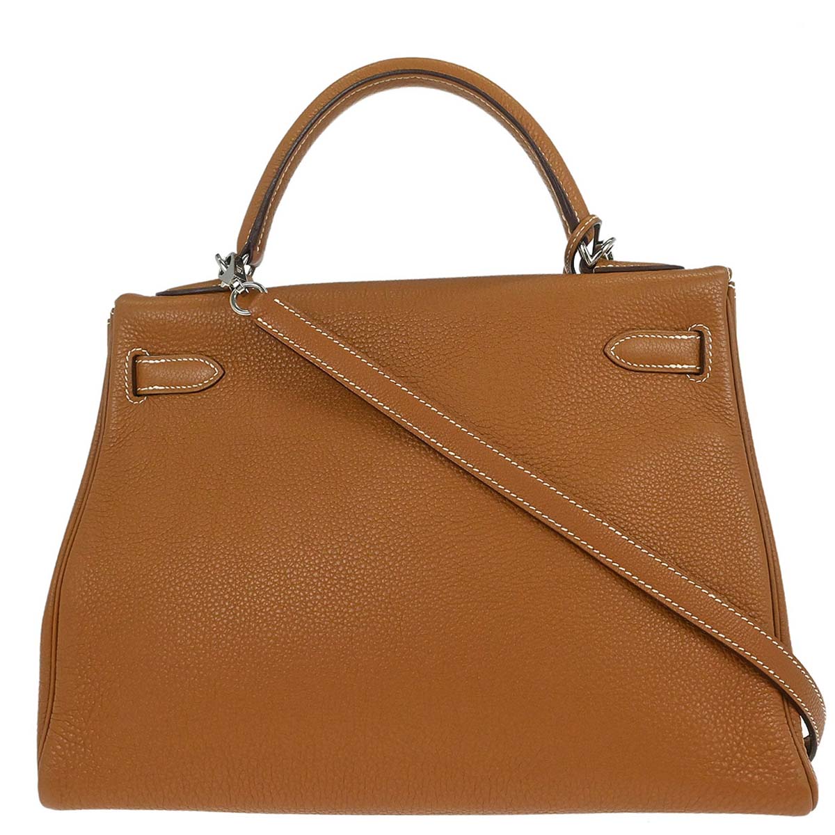 Hermes Gold Togo Kelly 32 Retourne 2way Shoulder Handbag