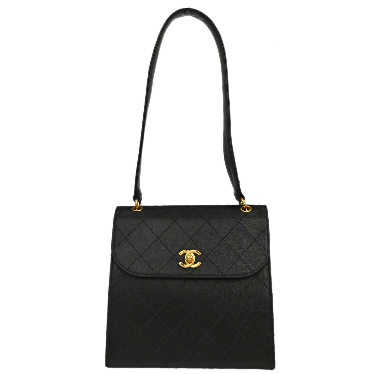 Chanel Black Caviar Skin Handbag
