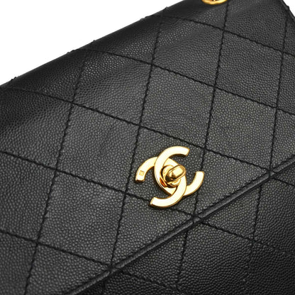 Chanel Black Caviar Skin Handbag
