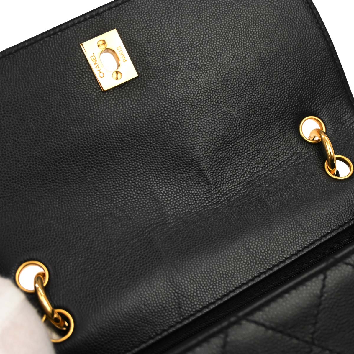 Chanel Black Caviar Skin Handbag