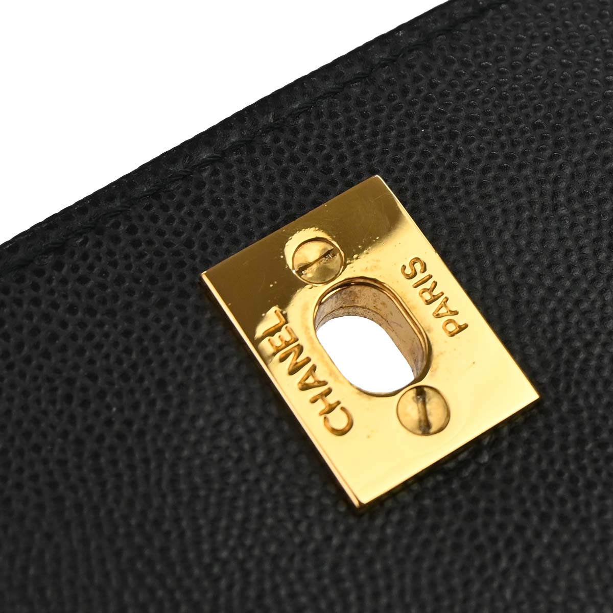 Chanel Black Caviar Skin Handbag