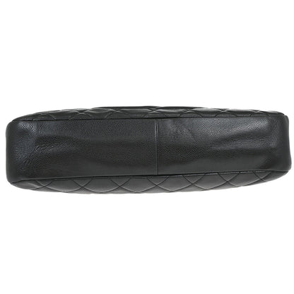 Chanel Black Caviar Skin Tote Chain Handbag