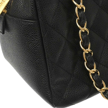 Chanel Black Caviar Skin Petite Timeless Tote PTT Chain Handbag