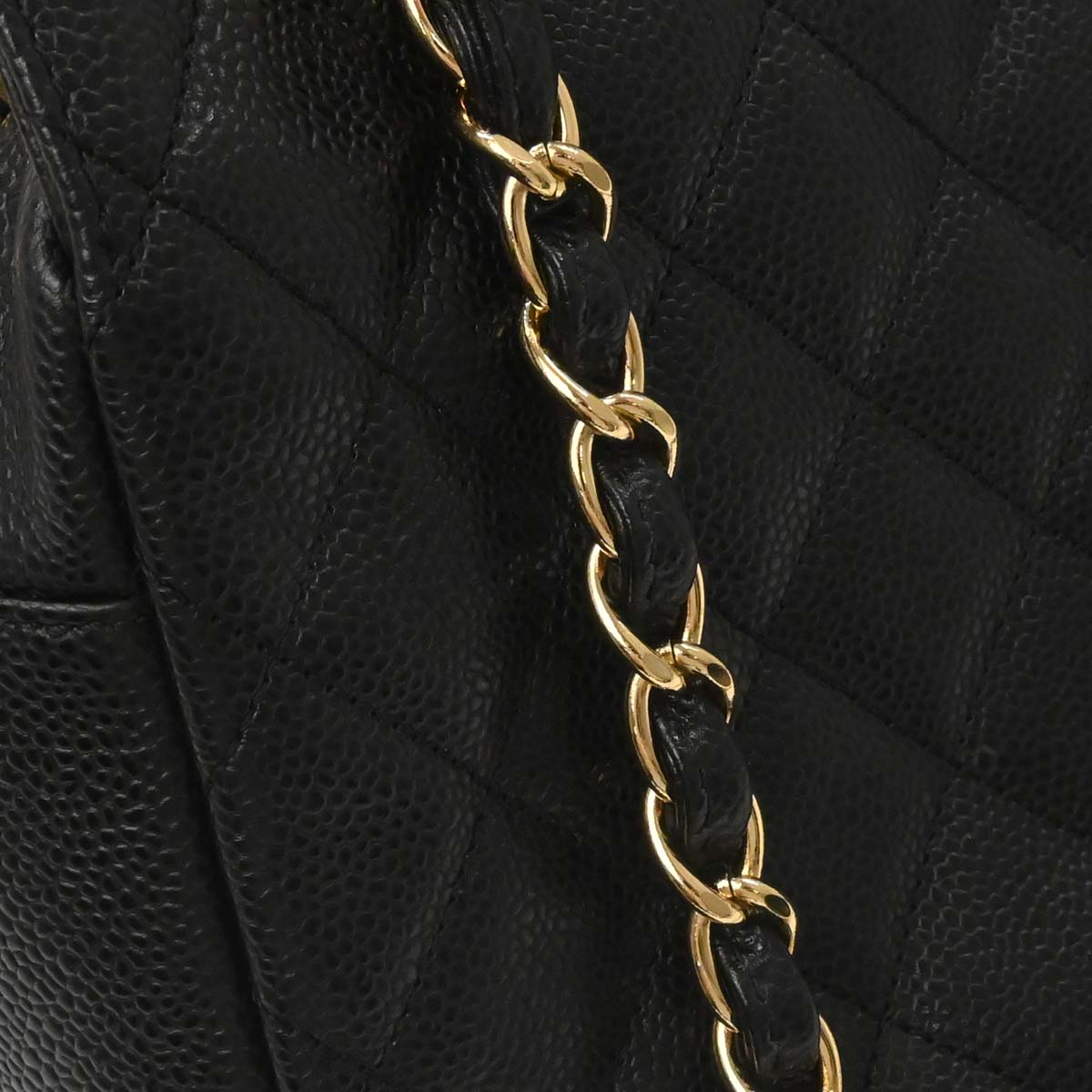 Chanel Black Caviar Skin Petite Timeless Tote PTT Chain Handbag