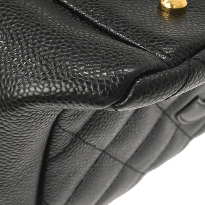 Chanel Black Caviar Skin Petite Timeless Tote PTT Chain Handbag