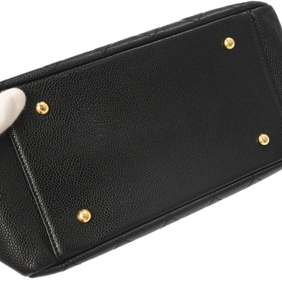 Chanel Black Caviar Skin Petite Timeless Tote PTT Chain Handbag