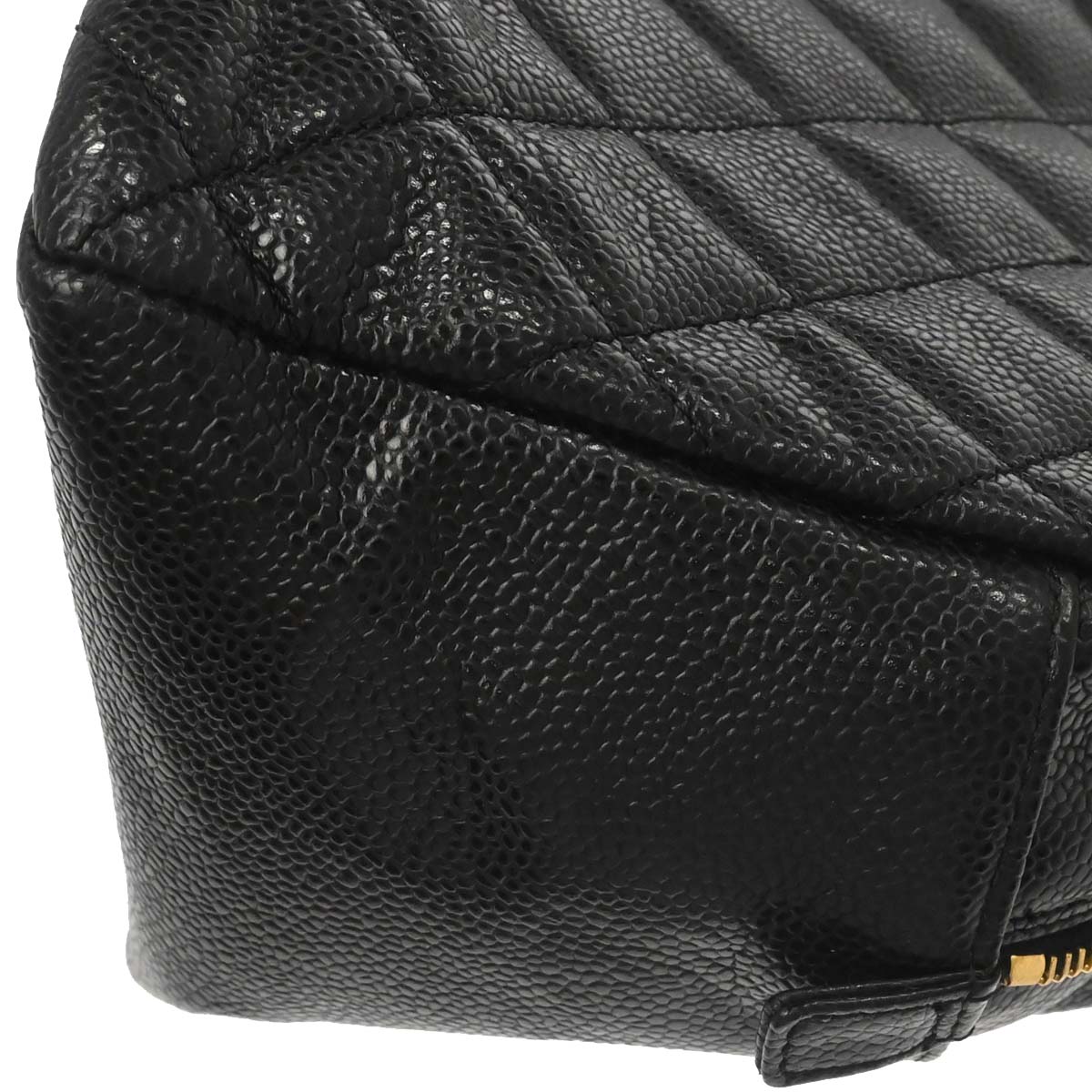 Chanel Black Caviar Skin Petite Timeless Tote PTT Chain Handbag