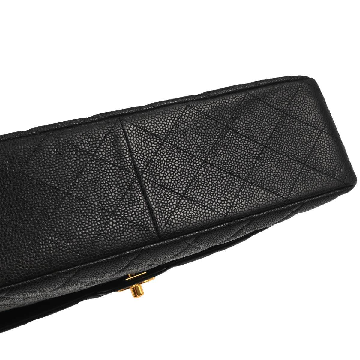 Chanel Black Caviar Skin Jumbo Classic Flap Shoulder Bag