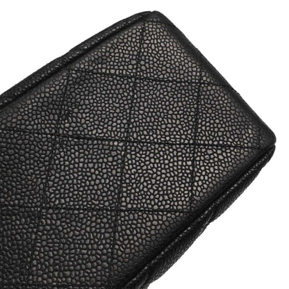 Chanel Black Caviar Skin Jumbo Classic Flap Shoulder Bag