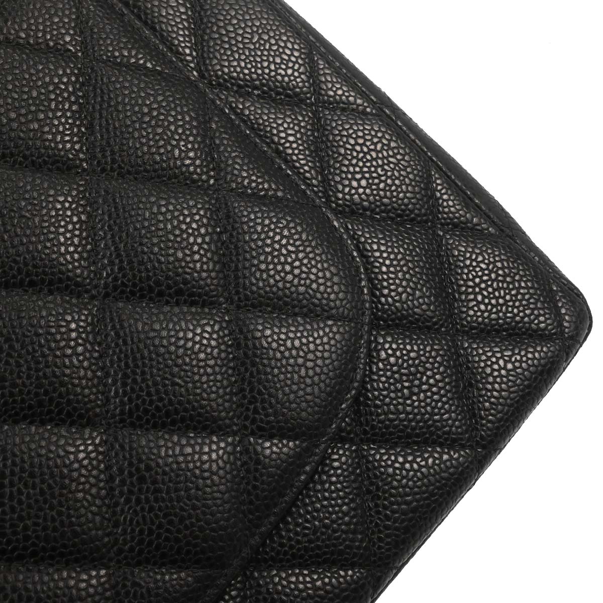 Chanel Black Caviar Skin Jumbo Classic Flap Shoulder Bag