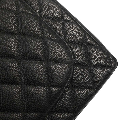Chanel Black Caviar Skin Jumbo Classic Flap Shoulder Bag