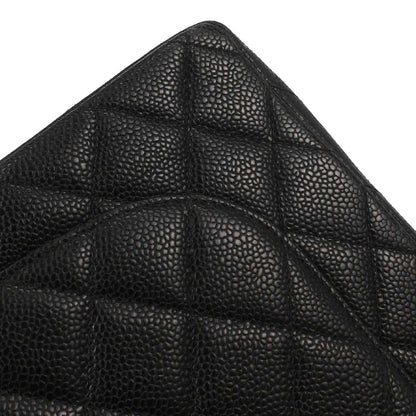Chanel Black Caviar Skin Jumbo Classic Flap Shoulder Bag