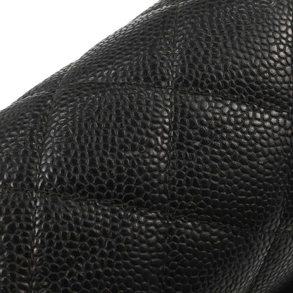 Chanel Black Caviar Skin Jumbo Classic Flap Shoulder Bag