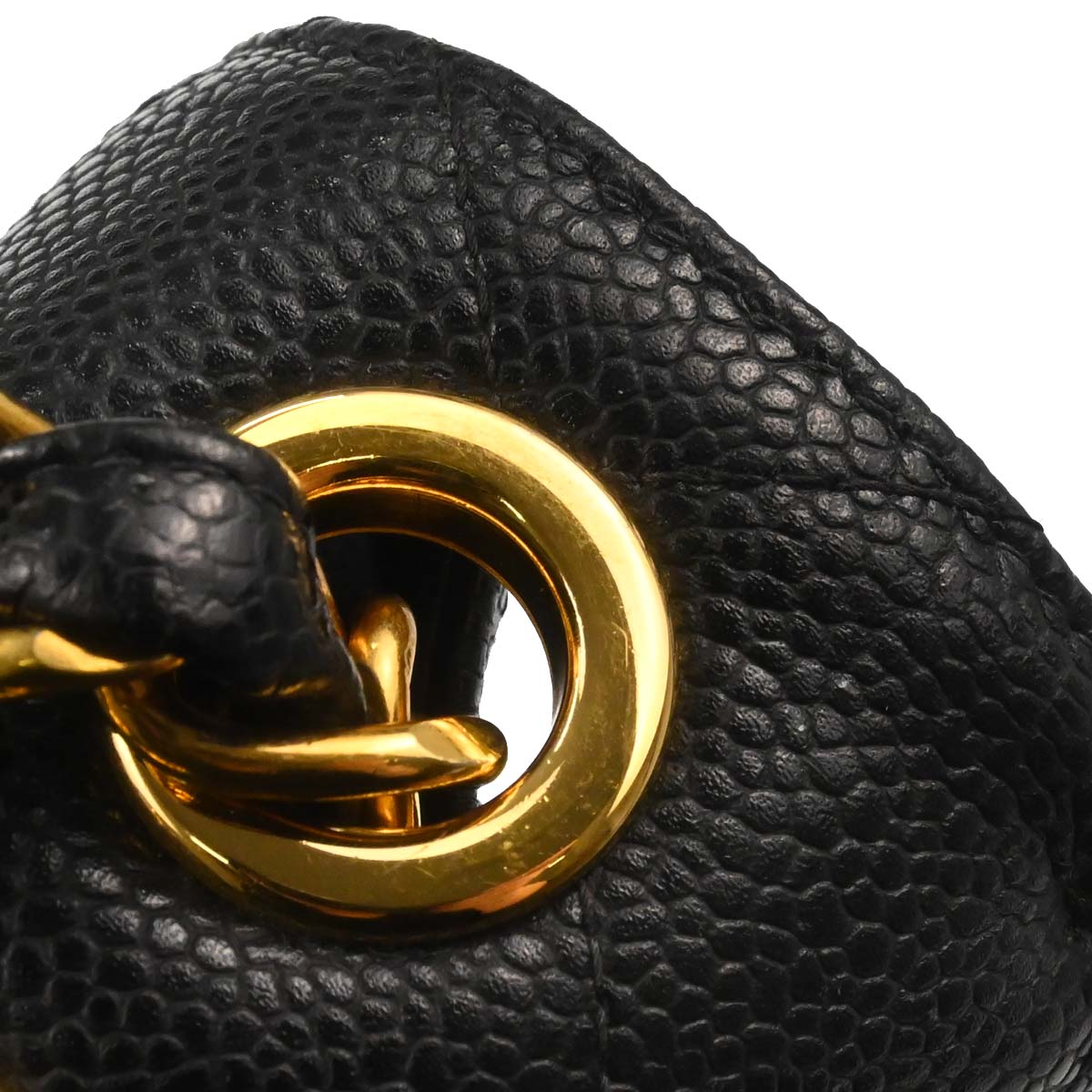 Chanel Black Caviar Skin Jumbo Classic Flap Shoulder Bag
