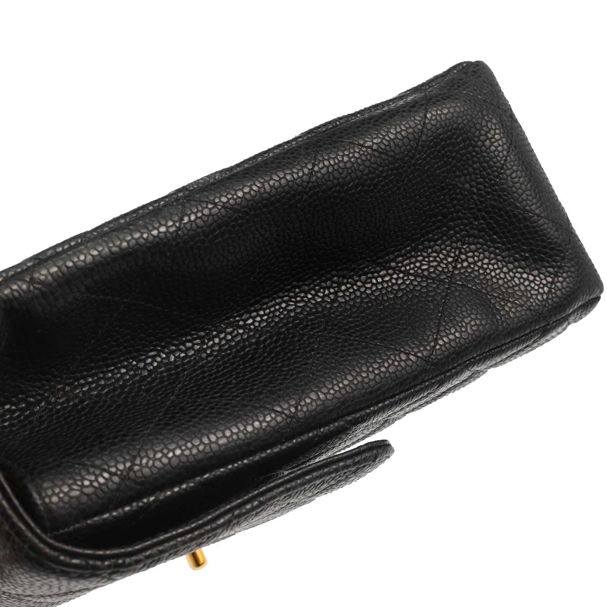 Chanel Black Caviar Skin Jumbo Classic Flap Shoulder Bag