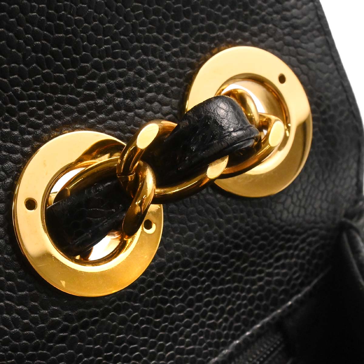 Chanel Black Caviar Skin Jumbo Classic Flap Shoulder Bag