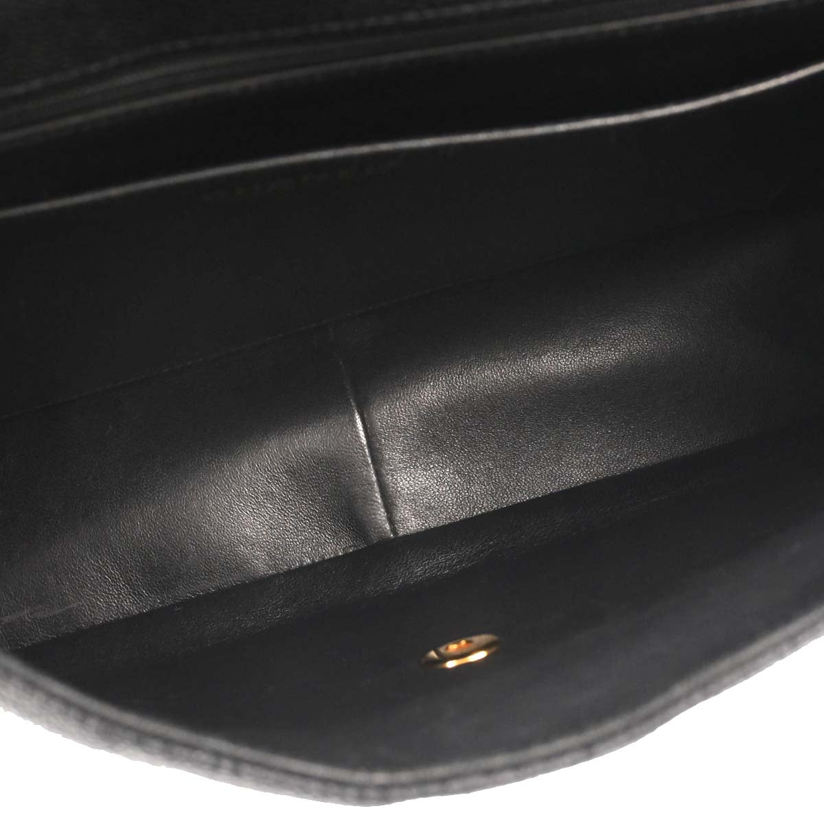 Chanel Black Caviar Skin Jumbo Classic Flap Shoulder Bag