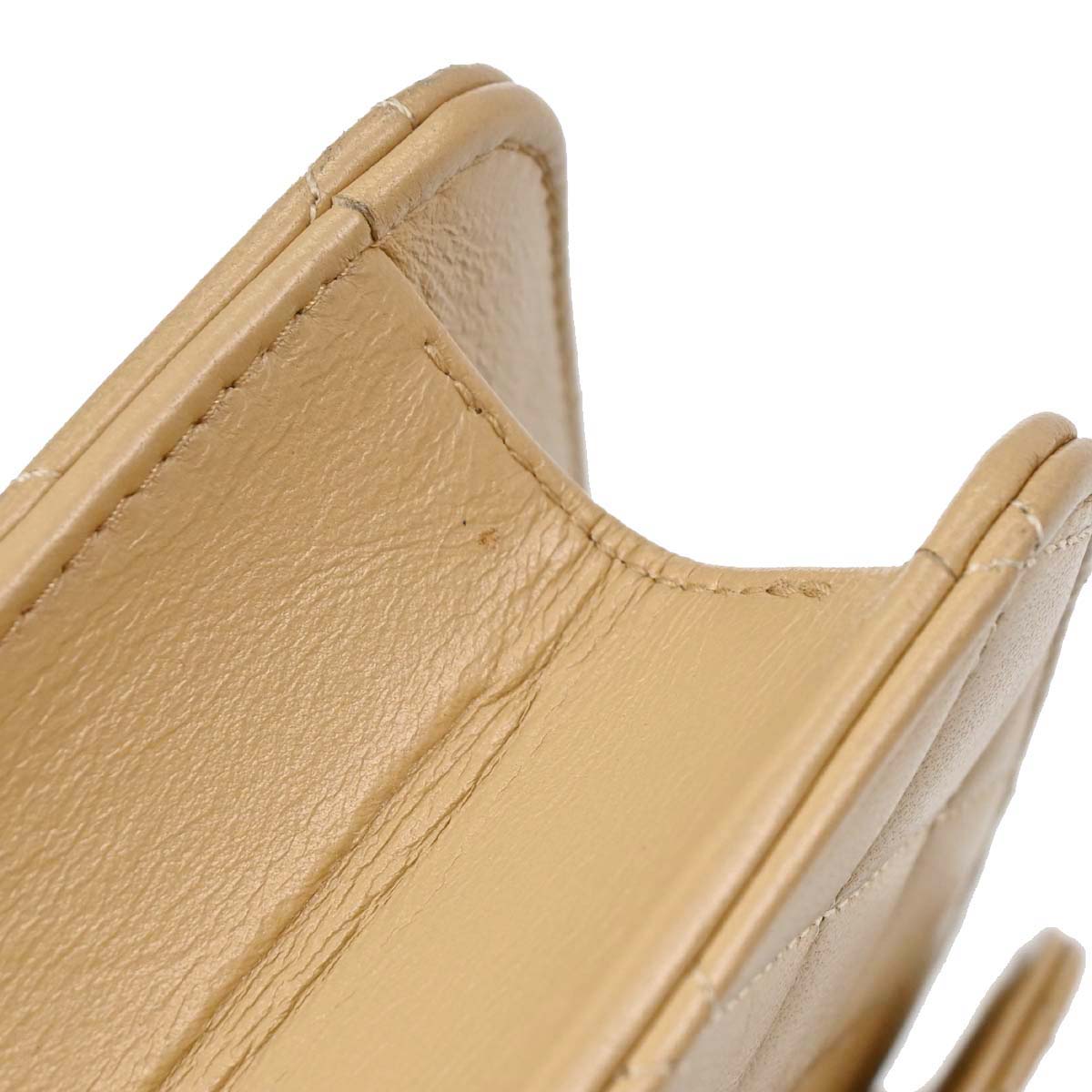 Chanel 1989-1991 Beige Lambskin 2way Shoulder Handbag