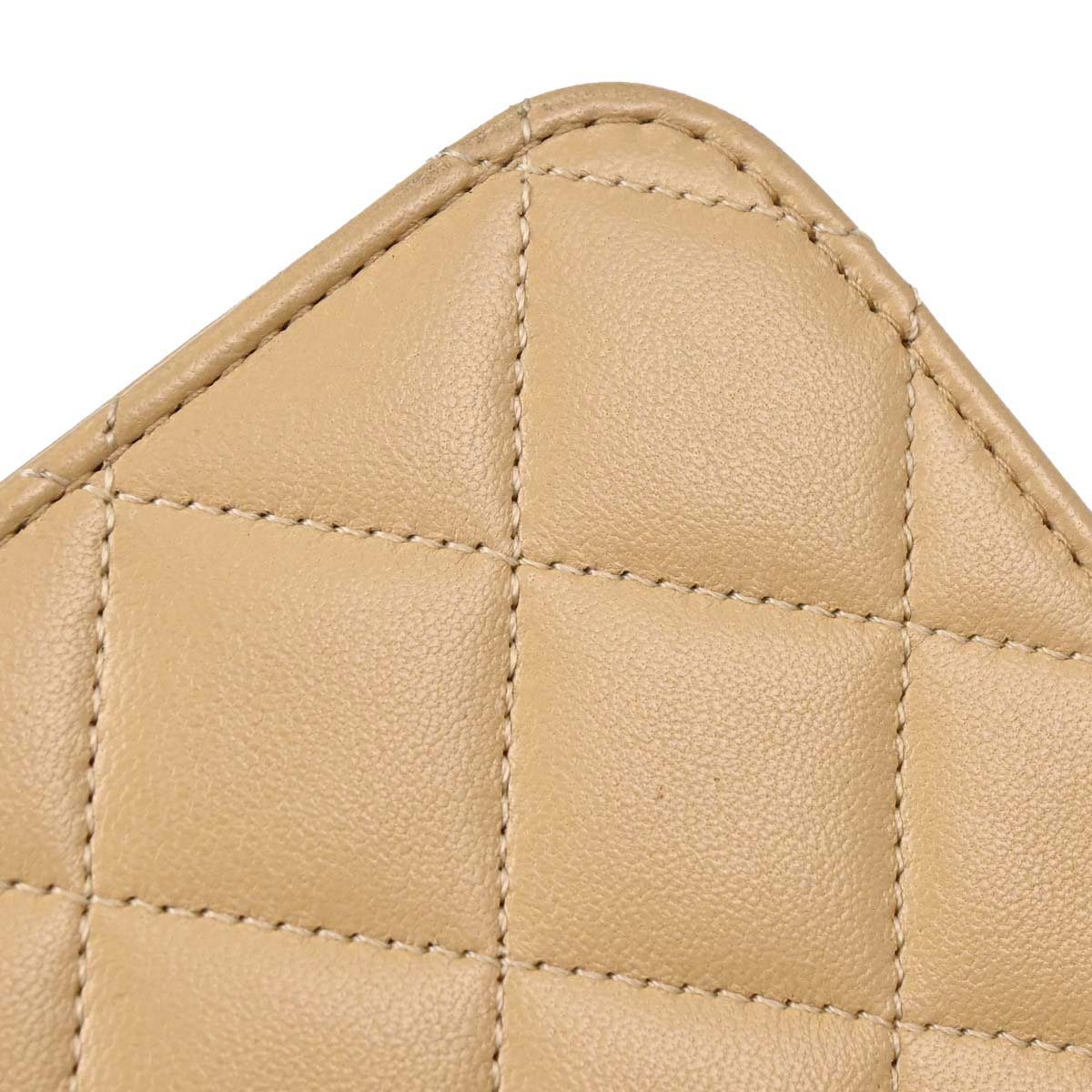 Chanel 1989-1991 Beige Lambskin 2way Shoulder Handbag