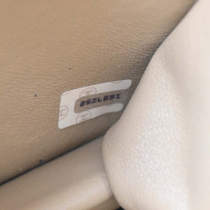 Chanel 1989-1991 Beige Lambskin 2way Shoulder Handbag