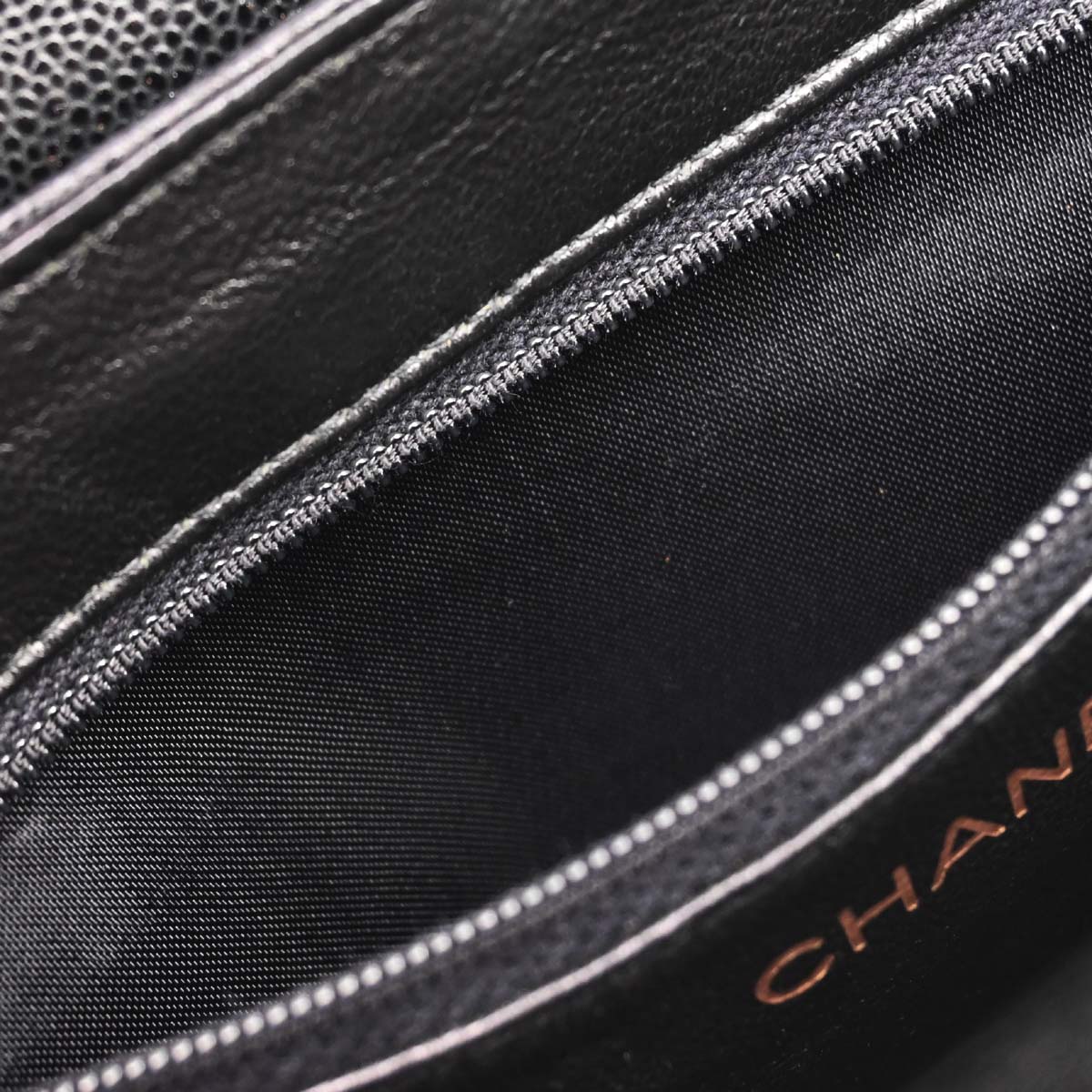 Chanel Black Caviar Skin Handbag