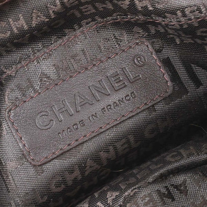Chanel 2005-2006 Brown Green Lapin Fur Chain Handbag