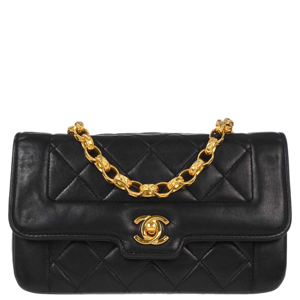 Chanel Black Lambskin Shoulder Bag