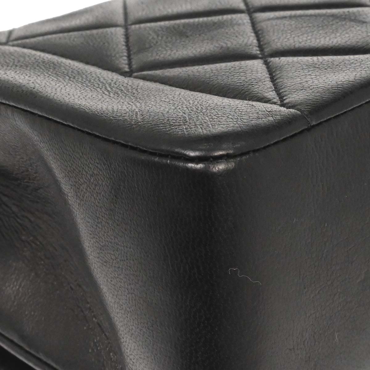 Chanel 1991-1994 Black Lambskin Single Flap Shoulder Bag