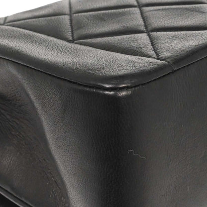 Chanel 1991-1994 Black Lambskin Single Flap Shoulder Bag