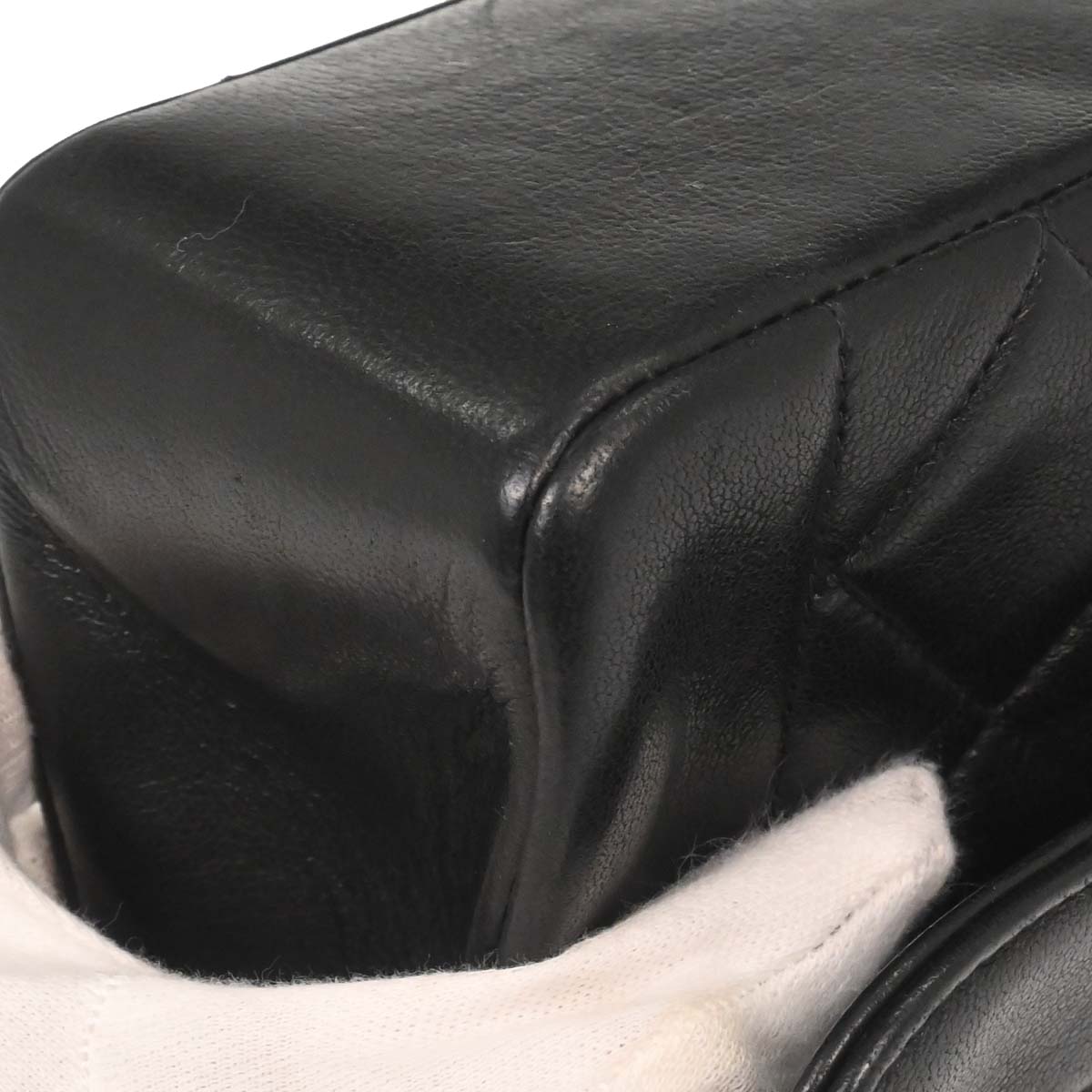 Chanel 1991-1994 Black Lambskin Single Flap Shoulder Bag