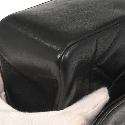 Chanel 1991-1994 Black Lambskin Single Flap Shoulder Bag