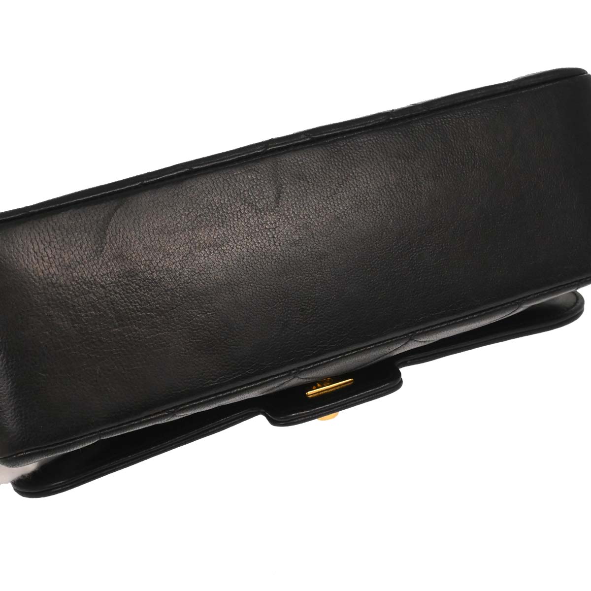 Chanel 1991-1994 Black Lambskin Single Flap Shoulder Bag