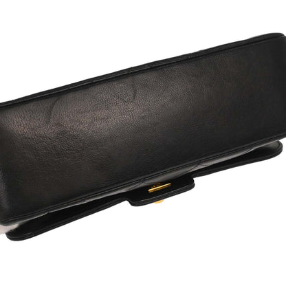 Chanel 1991-1994 Black Lambskin Single Flap Shoulder Bag