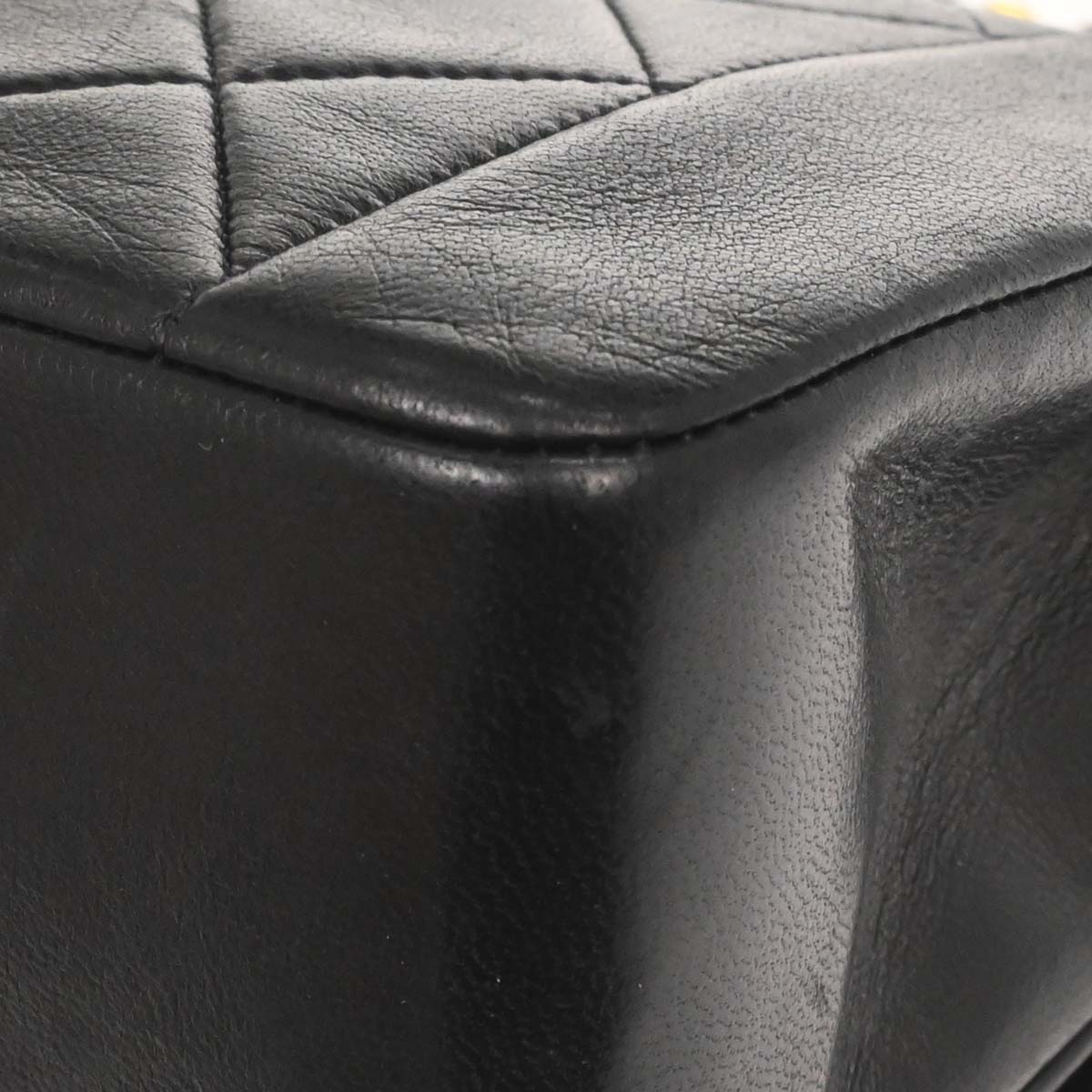 Chanel 1991-1994 Black Lambskin Single Flap Shoulder Bag