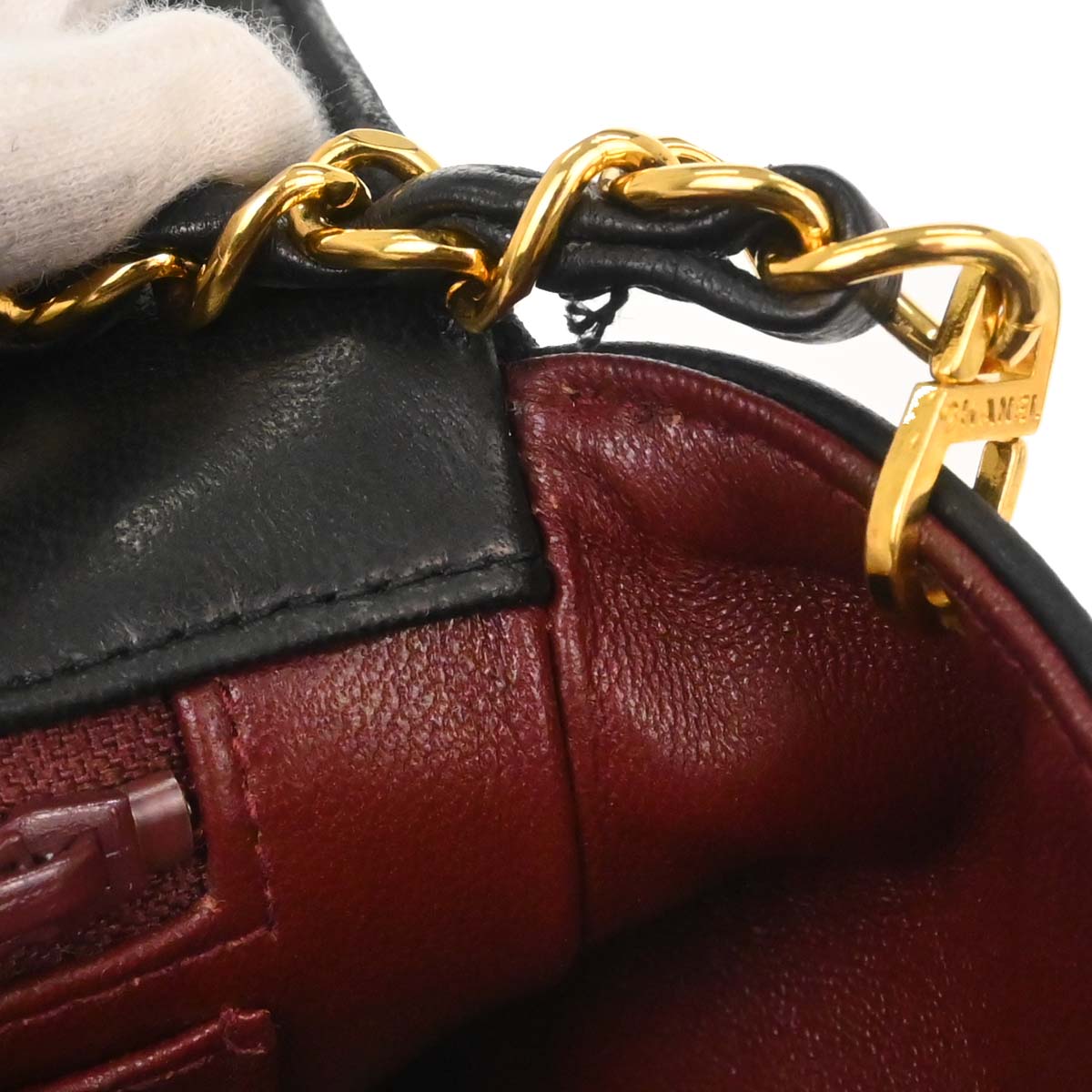 Chanel 1991-1994 Black Lambskin Single Flap Shoulder Bag