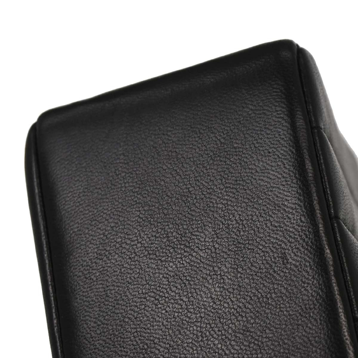 Chanel Black Lambskin Straight Flap Shoulder Bag