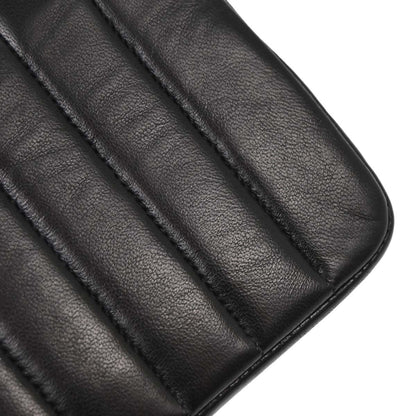 Chanel Black Lambskin Straight Flap Shoulder Bag