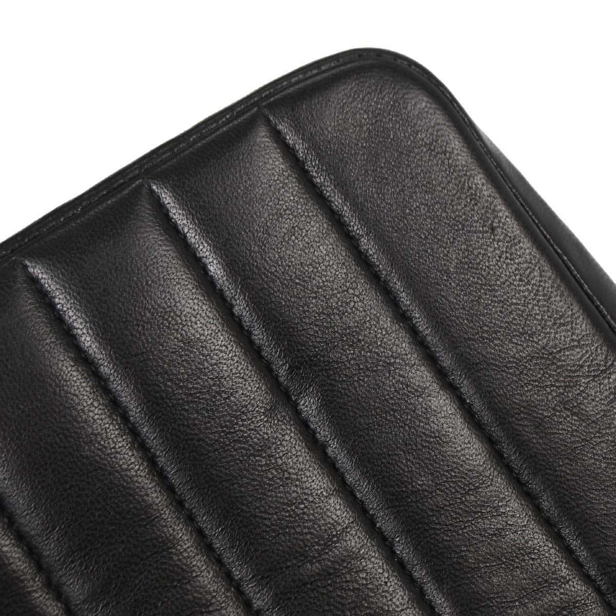 Chanel Black Lambskin Straight Flap Shoulder Bag