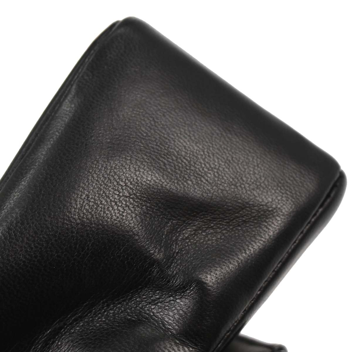 Chanel Black Lambskin Straight Flap Shoulder Bag