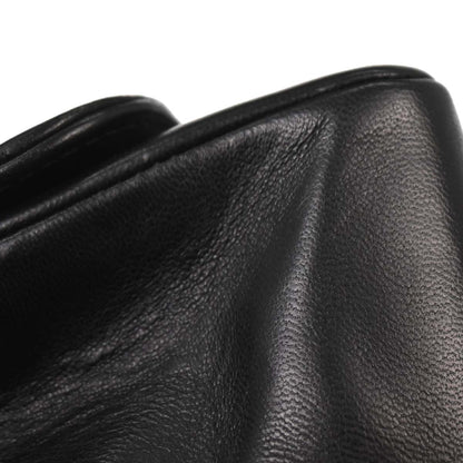 Chanel Black Lambskin Straight Flap Shoulder Bag