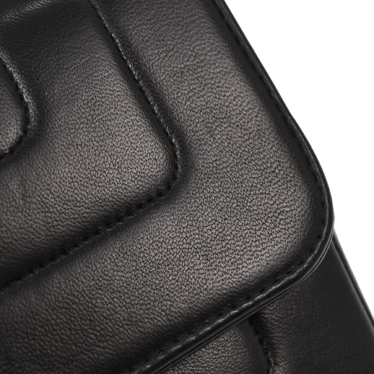 Chanel Black Lambskin Straight Flap Shoulder Bag
