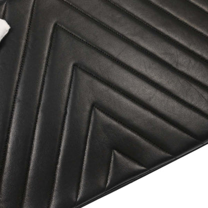 Chanel Black Lambskin Chevron Maxi Classic Flap Shoulder Bag
