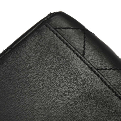 Chanel Black Lambskin Acrylic Chain Straight Flap Handbag