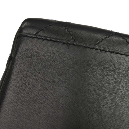 Chanel Black Lambskin Acrylic Chain Straight Flap Handbag